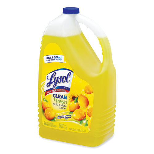Image of Lysol® Brand Clean And Fresh Multi-Surface Cleaner, Sparkling Lemon And Sunflower Essence, 144 Oz Bottle, 4/Carton