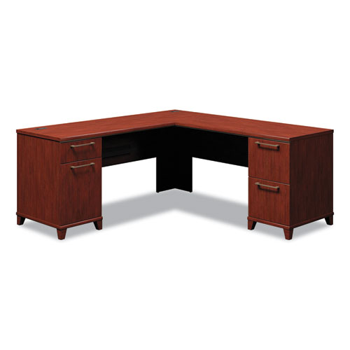 Enterprise Collection L-Desk Pedestal, 70.13" x 70.13" x 29.75", Harvest Cherry, (Box 1 of 2)