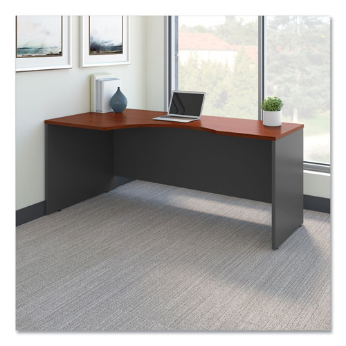 Image of Bush® Series C Collection Left Corner Desk Module, 71.13" X 35.5" X 29.88", Hansen Cherry/Graphite Gray