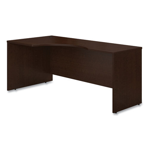 Series C Collection Bow Front Desk, 71.13" x 36.13" x 29.88", Hansen Cherry/Graphite Gray