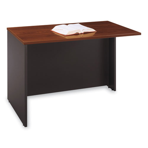 Office in an Hour Collection L- Workstation, 64.5" x 64.5" x 33", Hansen Cherry, (Box 1 of 2)