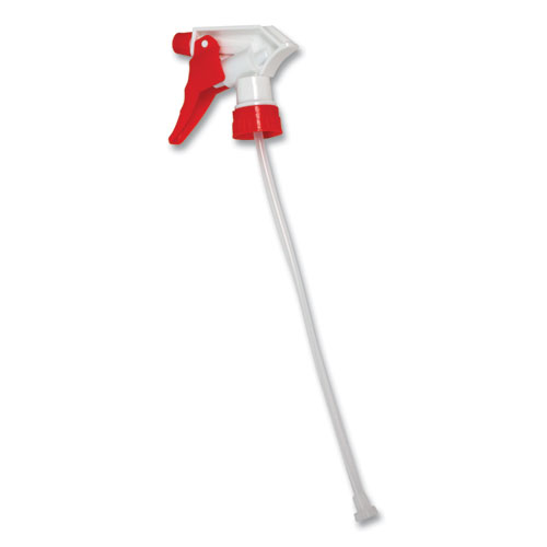 Spray Trigger, 9.5" Tube, Fits 32 oz Bottles, Red/White