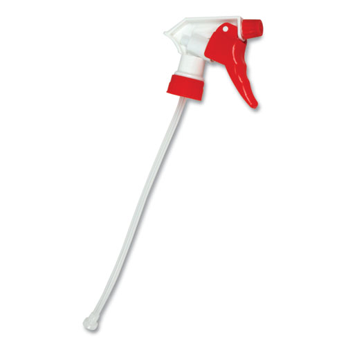 Spray Trigger, 9.5" Tube, Fits 32 oz Bottles, Red/White