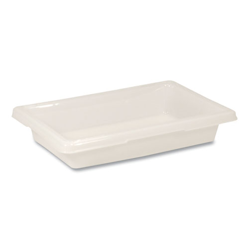 Rubbermaid® Commercial Food/Tote Boxes, 2 gal, 18 x 12 x 3.5, White, Plastic