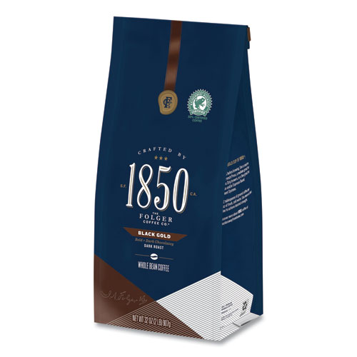 Image of 1850 Coffee, Black Gold, Dark Roast, Whole Bean, 2 Lb Bag