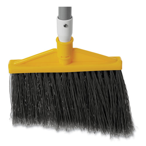 Rubbermaid® Commercial Angled Large Broom, 48.78" Handle, Silver/Gray