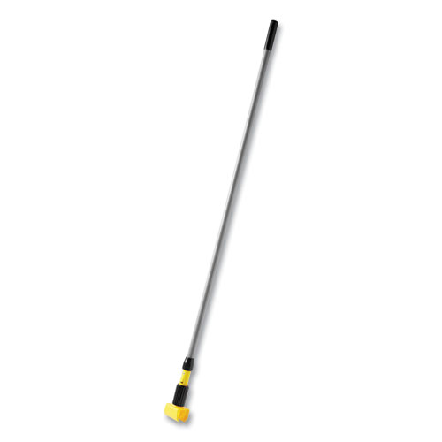 Fiberglass Gripper Mop Handle, 1" dia x 60", Gray/Yellow
