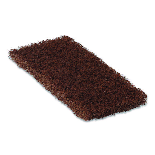 Octopus Heavy Duty Cleaning Pad, 5 x 9, Brown, 20/Carton