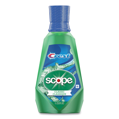 + Scope Mouth Rinse, Classic Mint, 1 L Bottle, 6/Carton