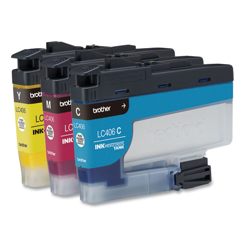 Image of Brother Lc4063Pk Inkvestment Ink, 1,500 Page-Yield, Cyan/Magenta/Yellow, 3 Pack