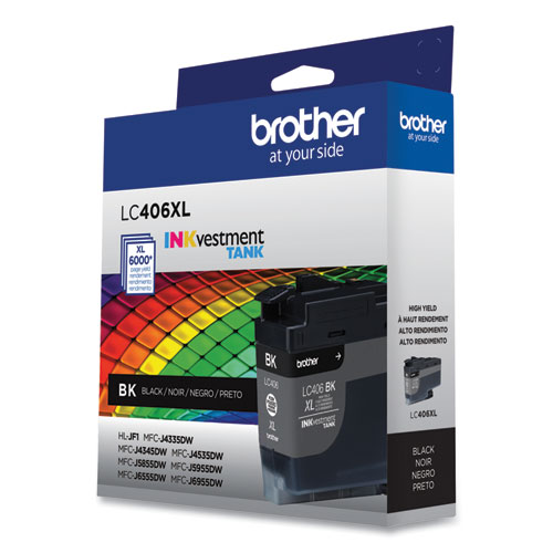 Image of Brother Lc406Xlbks Inkvestment High-Yield Ink, 6.000 Page-Yield, Black