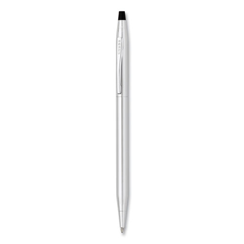 Classic Century Twist-Action Ballpoint Pen, Retractable, Medium 1 mm, Black Ink, Chrome Barrel