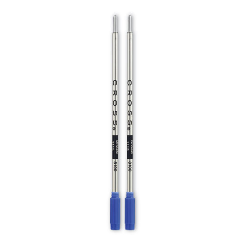 Refills for Cross Ballpoint Pens, Bold Conical Tip, Blue Ink, 2/Pack