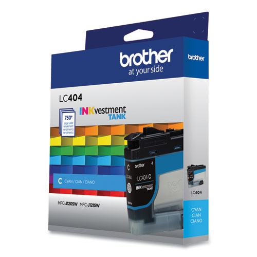 Image of Brother Lc404Cs Inkvestment Ink, 750 Page-Yield, Cyan