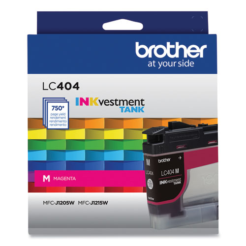 Image of Brother Lc404Ms Inkvestment Ink, 750 Page-Yield, Magenta