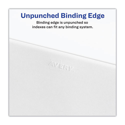 Image of Avery® Blank Tab Legal Exhibit Index Divider Set, 25-Tab, 11 X 8.5, White, 1 Set