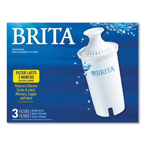Image of Brita® Water Filter Pitcher Advanced Replacement Filters, 3/Pack