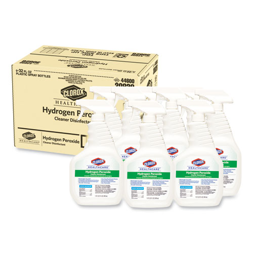 Clorox Healthcare® Hydrogen-Peroxide Cleaner/Disinfectant, 32 Oz Spray Bottle, 9/Carton