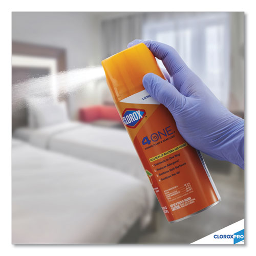 Image of Clorox® 4-In-One Disinfectant And Sanitizer, Citrus, 14 Oz Aerosol Spray