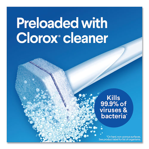 Image of Clorox® Disinfecting Toiletwand Refill Heads, Blue/White, 10/Pack, 6 Packs/Carton