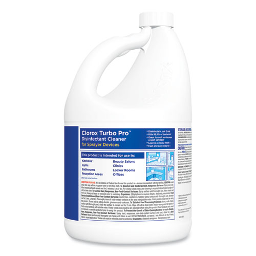 Image of Clorox® Turbo Pro Disinfectant Cleaner For Sprayer Devices, 121 Oz Bottle, 3/Carton