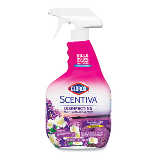 Clorox® Scentiva Multi Surface Cleaner, Tuscan Lavender and Jasmine, 32oz, Spray Bottle