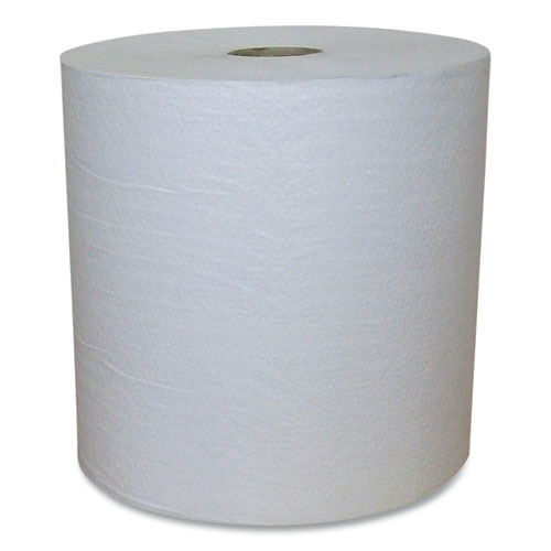 Image of Eco Green® Recycled Hardwound Paper Towels, 1-Ply, 7.88" X 800 Ft, 1.8 Core, White, 6 Rolls/Carton