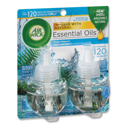 Scented Oil Refill, Fresh Waters, 0.67 oz, 2/Pack