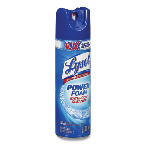 Power Foam Bathroom Cleaner, 24 oz Aerosol Spray, 12/Carton