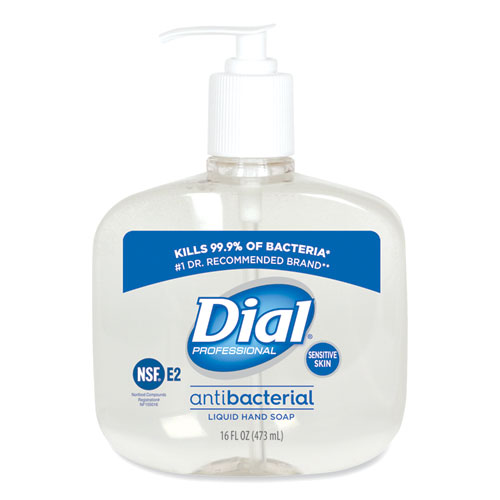 Image of Antibacterial Liquid Hand Soap for Sensitive Skin, Floral, 16 oz Pump, 12/Carton