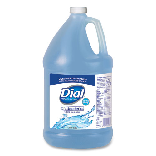 Image of Dial® Professional Antibacterial Liquid Hand Soap, Spring Water, 1 Gal, 4/Carton