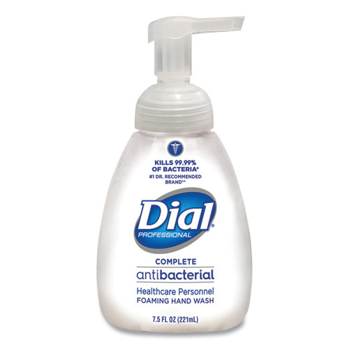 Dial® Professional Antibacterial Foaming Hand Wash, Healthcare, 7.5 oz Pump, 12/Carton