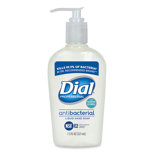 Image of Antibacterial Liquid Hand Soap with Moisturizers, Pleasant, 7.5 oz Pump, 12/Carton