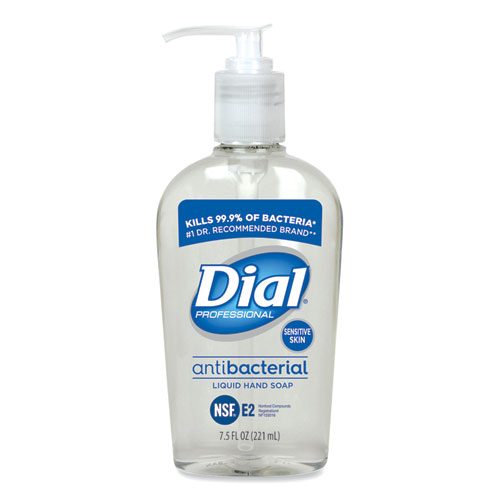 Image of Antibacterial Liquid Hand Soap for Sensitive Skin, Floral, 7.5 oz Pump, 12/Carton