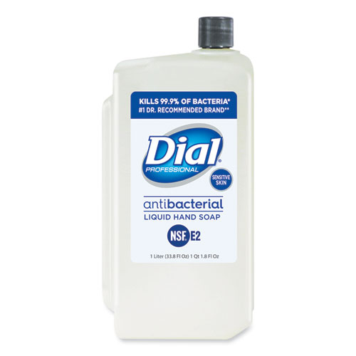 Dial® Professional Antibacterial Liquid Hand Soap For Sensitive Skin Refill For 1 L Liquid Dispenser, Floral, 1 L, 8/Carton