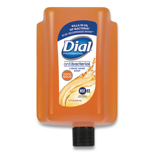 Dial® Professional Antibacterial Gold Liquid Hand Soap Refill for Versa Dispenser, Floral, 15 oz, 6/Carton