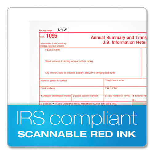 Image of Tops™ 1099-Int Tax Forms For Inkjet/Laser Printers, Five-Part Carbonless, 8 X 5.5, 2 Forms/Sheet, 24 Forms Total