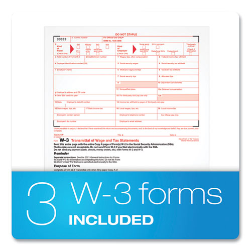 Image of Tops™ W-2 Tax Forms Kit, Fiscal Year: 2022, Six-Part Carbonless, 8.5 X 5.5, 2 Forms/Sheet, 24 Forms Total