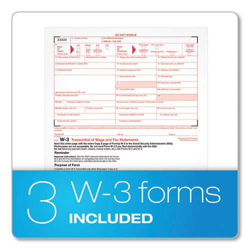 W-2 Tax Forms for Dot Matrix Printers, Fiscal Year: 2023, Six-Part Carbonless, 5.5 x 8.5, 2 Forms/Sheet, 24 Forms Total