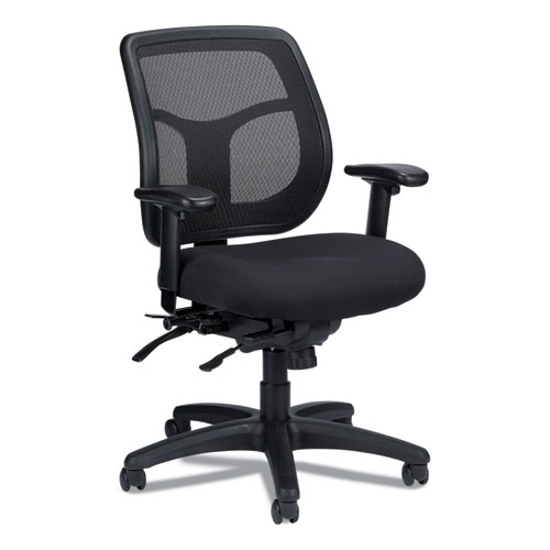 Image of Eurotech Apollo Multi-Function Mesh Task Chair, Supports Up To 250 Lb, 18.9" To 22.4" Seat Height, Silver Seat/Back, Black Base