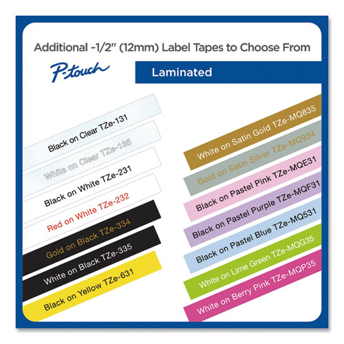 TZ Standard Adhesive Laminated Labeling Tape, 0.47" x 26.2 ft, Pastel Blue