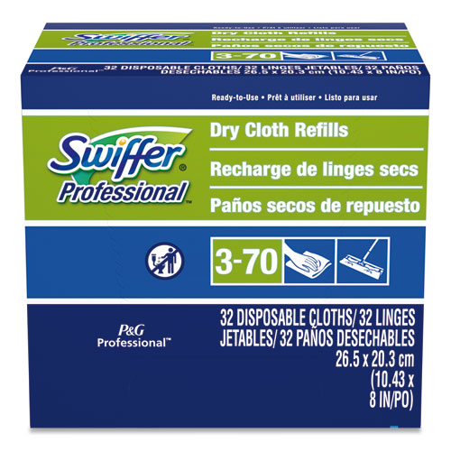Image of Swiffer® Dry Refill Cloths, White, 10.63 X 8, 32/Box, 6 Boxes/Carton