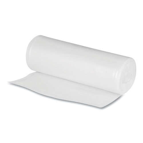 Boardwalk® Low Density Repro Can Liners, For Slim Jim Containers, 23 gal, 1 mil, 28" x 45", Clear, 15 Bags/Roll, 10 Rolls/Carton