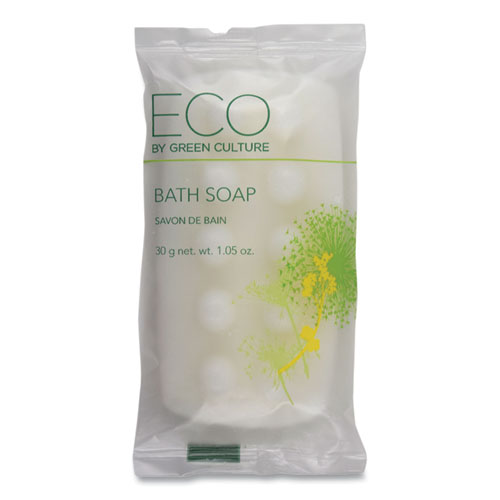 Eco By Green Culture Bath Massage Bar, Clean Scent, 1.06 Oz, 300/Carton