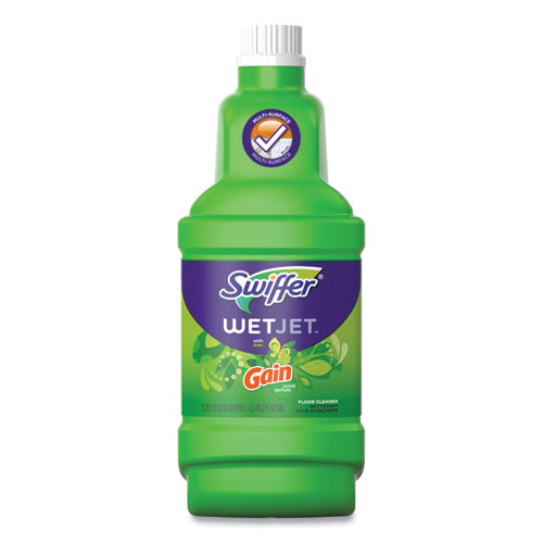 Swiffer® Wetjet System Cleaning-Solution Refill, Original Scent, 1.25 L Bottle, 4/Carton