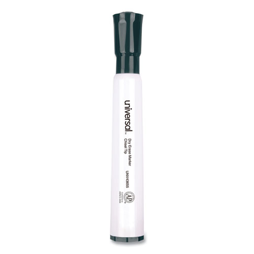 Universal™ Dry Erase Marker Value Pack, Broad Chisel Tip, Black, 36/Pack