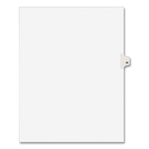 Preprinted Legal Exhibit Side Tab Index Dividers, Avery Style, 10-Tab, 35, 11 x 8.5, White, 25/Pack, (1035)
