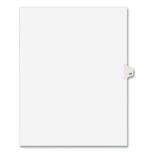 Preprinted Legal Exhibit Side Tab Index Dividers, Avery Style, 10-Tab, 37, 11 x 8.5, White, 25/Pack, (1037)