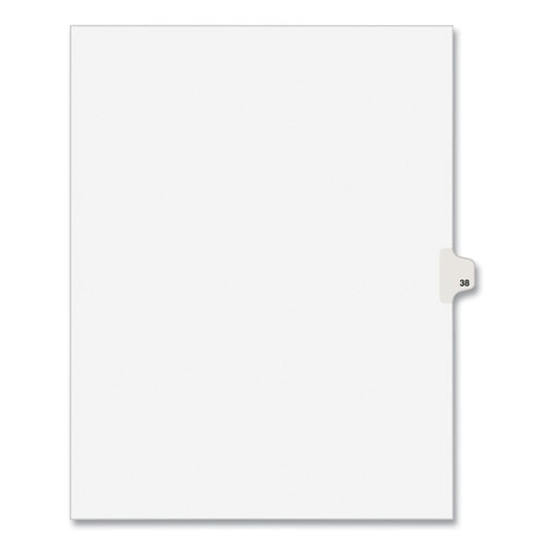 Preprinted Legal Exhibit Side Tab Index Dividers, Avery Style, 10-Tab, 38, 11 x 8.5, White, 25/Pack, (1038)