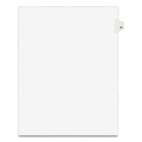 Letter Title: 59 Avery 01059 Avery-Style Legal Exhibit Side Tab Divider White 25/Pack 